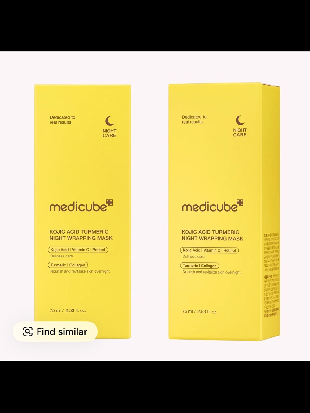 Medicube Kojic Acid Turmeric Night Wrapping Mask — Yellow